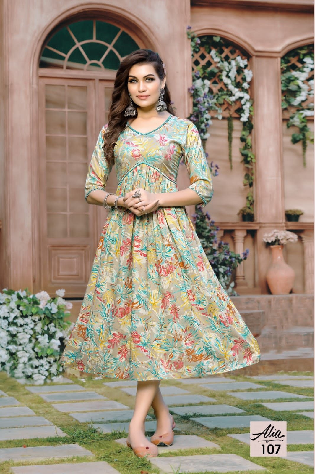 Alia By Hirwa 101-108 Party Wear Kurtis Catalog